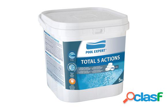 Cloro de 5 acciones Pool Expert en tabletas de 200g Bote de