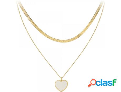 Collar SC_BOHEME Corazón (Acero - Dorado - 48cm)