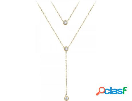 Collar SC_BOHEME Cristales (Acero - Dorado - 36cm)