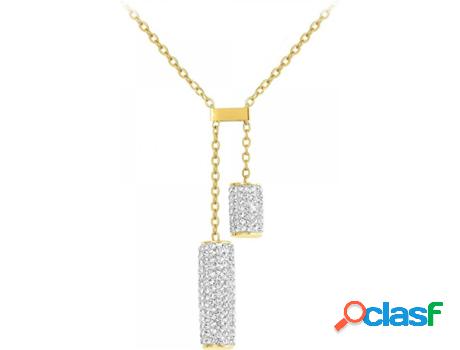 Collar SC_BOHEME Cristales (Acero - Dorado - 42cm)