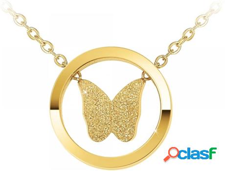 Collar SC_BOHEME Cristales (Acero - Dorado - 43cm)