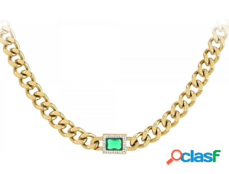 Collar SC_BOHEME Cristales (Acero - Dorado - 44cm)