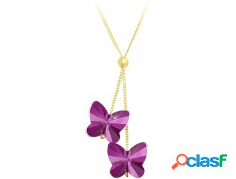 Collar SC_BOHEME Cristales (bañado a rodio - Rosa - 41 cm)