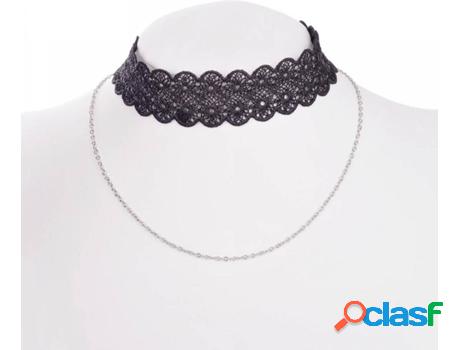 Collar SC_BOHEME (Tejido - Negro - 32 cm)