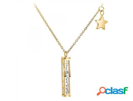 Collar SC_BOHEME Zirconia (Acero - Dorado - 40cm)