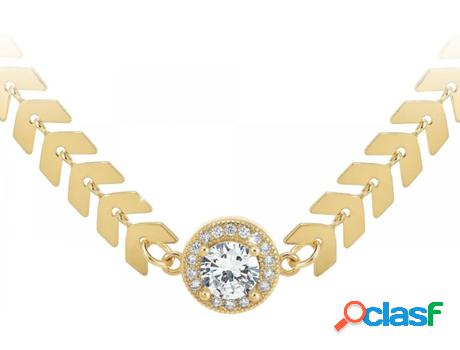 Collar SC_BOHEME Zirconia (bañado a rodio - Dorado - 39cm)