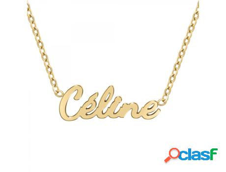 Collar SC_CRYSTAL Céline (Acero - Dorado - 40cm)