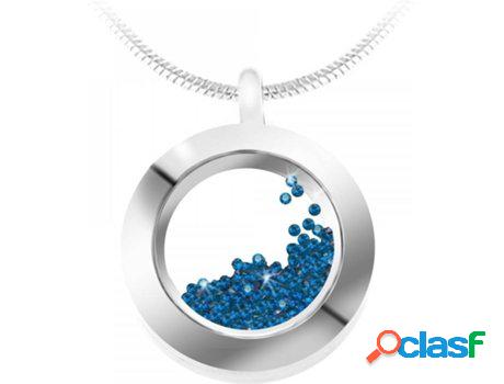 Collar SC_CRYSTAL Cristales (bañado a rodio - Azul -
