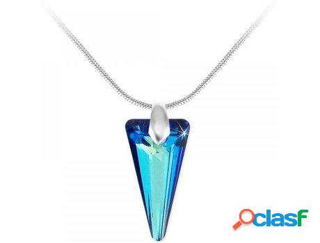 Collar SC_CRYSTAL Cristales (bañado a rodio - Azul - 41 cm)