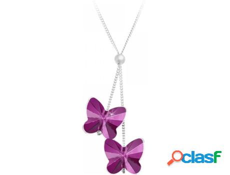 Collar SC_CRYSTAL Cristales (bañado a rodio - Rosa - 41 cm)