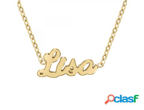 Collar SC_CRYSTAL Lisa (Acero - Dorado - 40cm)