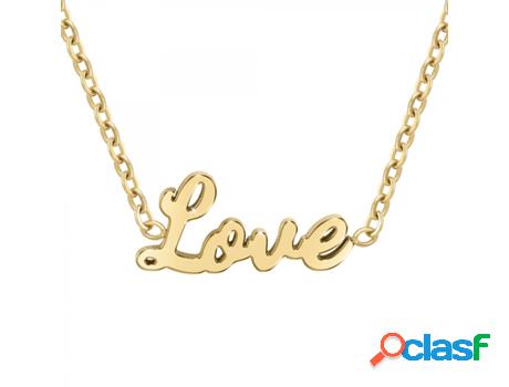 Collar SC_CRYSTAL Love (Acero - Dorado - 40cm)