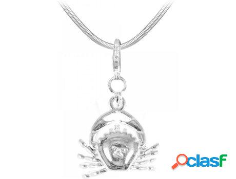 Collar SC_CRYSTAL signo (bañado a rodio - 41 cm)