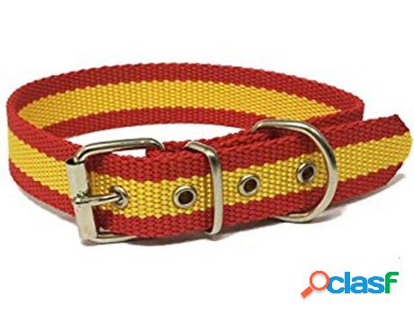 Collar para Perros GLOBAL Bandera de España (Rojo - 25cm -