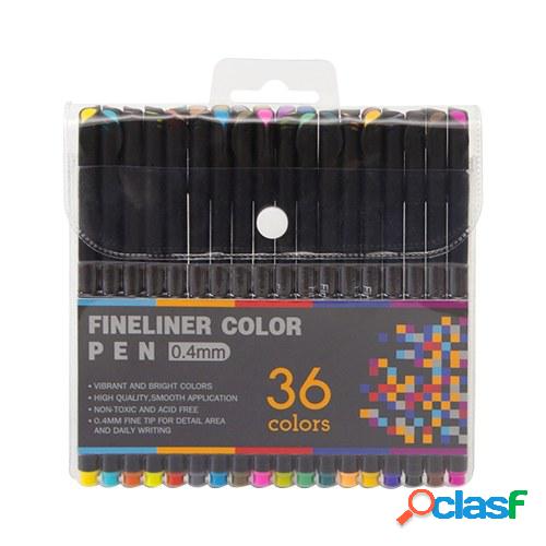 Colores brillantes Fineliner Color Pen 0.4mm Punta fina