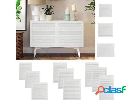 Conjunto de 4 Puertas Persianas VIDAXL Blanco (Madera -