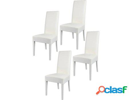 Conjunto de 4 Sillas T M C S Luisa (Blanco - Asiento Blanco
