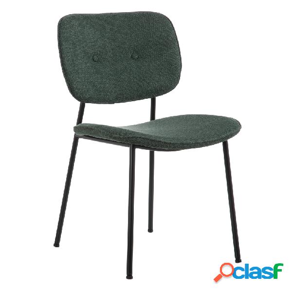 Conjunto de 4 sillas verdes 52x56x83cm