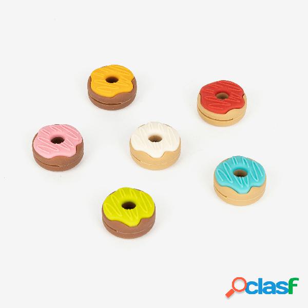 Conjunto de 6 marcadores para copas de silicona Donuts
