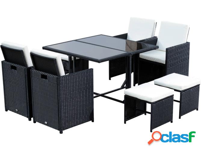Conjunto de Jardín OUTSUNNY 841-105 (9 Piezas)