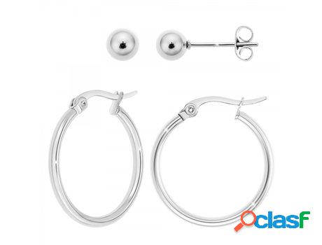 Conjunto de Pendientes SC_BOHEME (Acero - 25 mm x 25 mm)