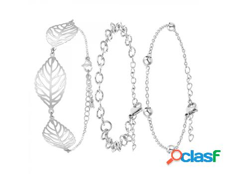 Conjunto de Pulseras SC_CRYSTAL (bañado a rodio - 16cm)