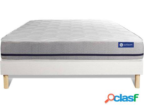 Conjunto de Somier Blanco + Colchón ACTISOM Actilatex Soft