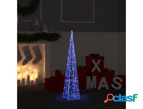 Cono de Iluminación VIDAXL luces LED (10x10x90cm - Azul -