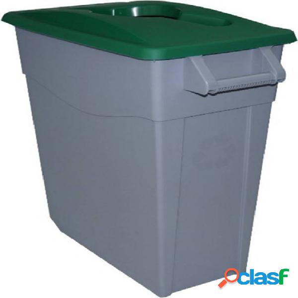 Contenedor de reciclaje con tapa verde Denox