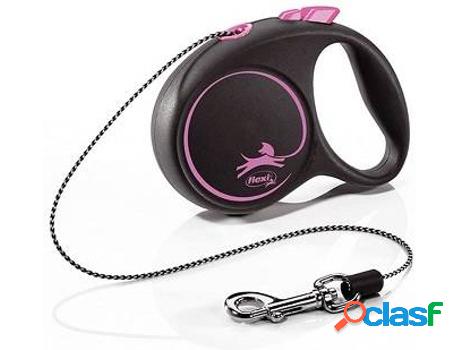 Correa para Perros FLEXI Ajustable y Reflectante (Rosa - 3 m