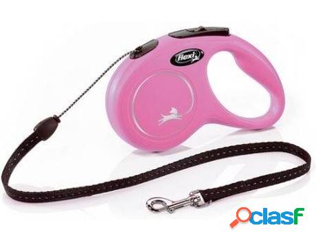 Correa para Perros FLEXI Ajustable y Reflectante (Rosa - 5m