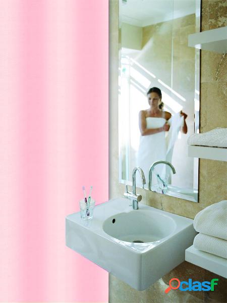 Cortina de baño Ambit lisa rosa