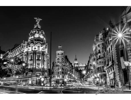 Cuadro OEDIM Noche en Madrid (Blanco y Negro - 100x60cm -