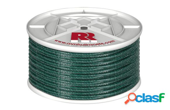 Cuerda pe plastificada verde 5MM-100 MT Rombull