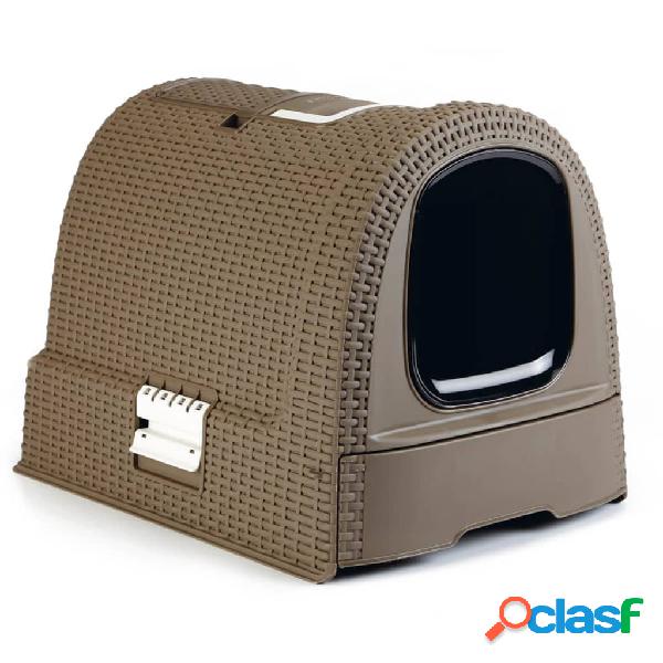 Curver 408740 Hooded Cat Litter Box 51x38,5x39,5 cm Mocca