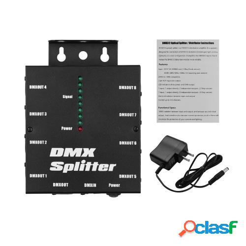 DMX512 Distribuidor divisor de amplificador de señal
