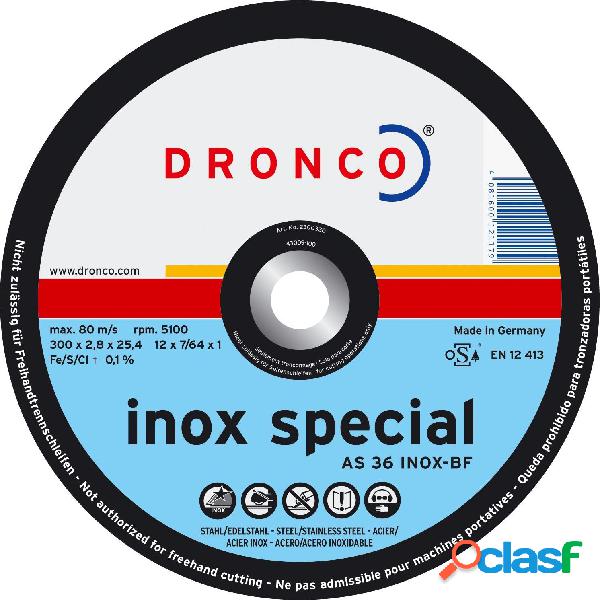 DRONCO AS36INOX-350 - Disco de corte metal AS 36 INOX