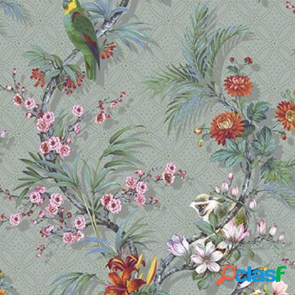 DUTCH WALLCOVERINGS Papel de pared Tropical gris