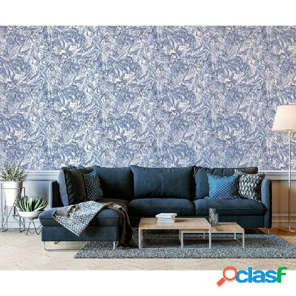 DUTCH WALLCOVERINGS Papel pintado Liquid Marble azul