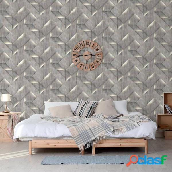 DUTCH WALLCOVERINGS Papel pintado Onyx gris oscuro