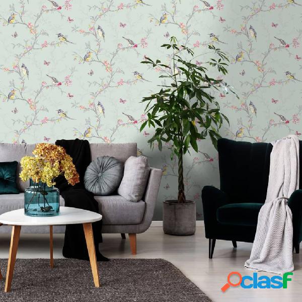 DUTCH WALLCOVERINGS Papel pintado Phoebe verde mint