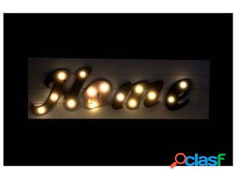 Decoración De Pared HOGAR Y MÁS Pared De Madera Con Led