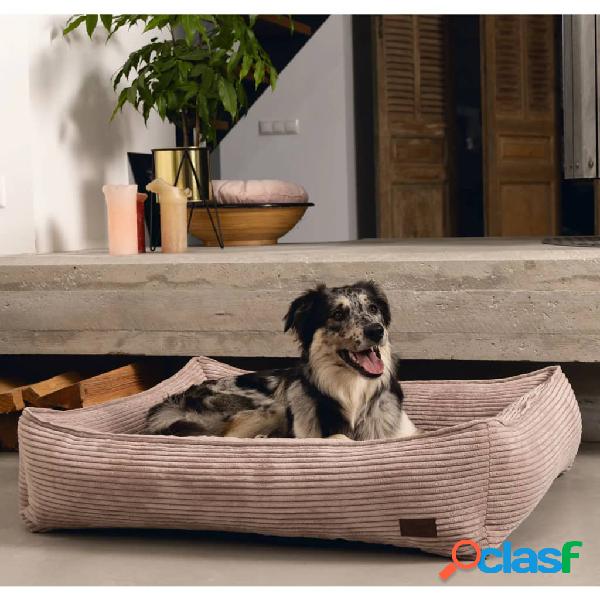 Designed by Lotte Cesta para perros estriada rosa 65x60x20