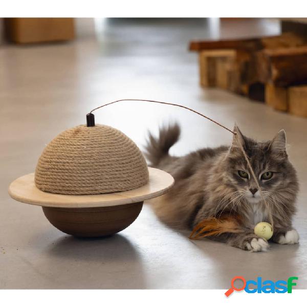 Designed by Lotte Esfera rascador para gatos Wiggly madera