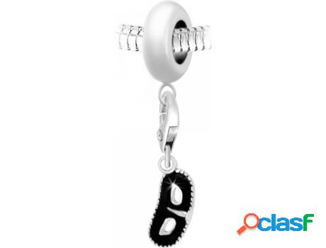 Dije SC_CRYSTAL (Acero - Negro - 29 mm x 14 mm)