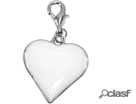 Dije SC_CRYSTAL Corazón (bañado a rodio - 20 mm x 19 mm)