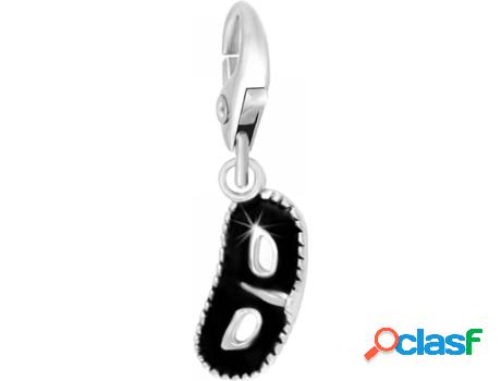 Dije SC_CRYSTAL (bañado a rodio - Negro - 5mm x 14 mm)