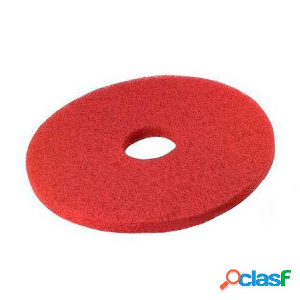 Disco rojo de limpieza para mantenimiento. Caja 5 uds