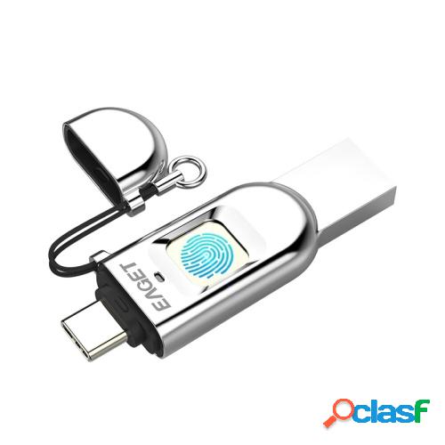 EAGET FU68 Unidad flash USB tipo C USB3.0 Disco U de cifrado