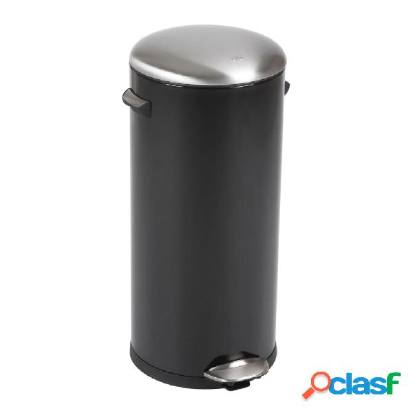 EKO Cubo de basura de pedal BelleDeluxe 30 L negro mate